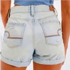 AEO mom shorts Light Blue Denim Women Shorts